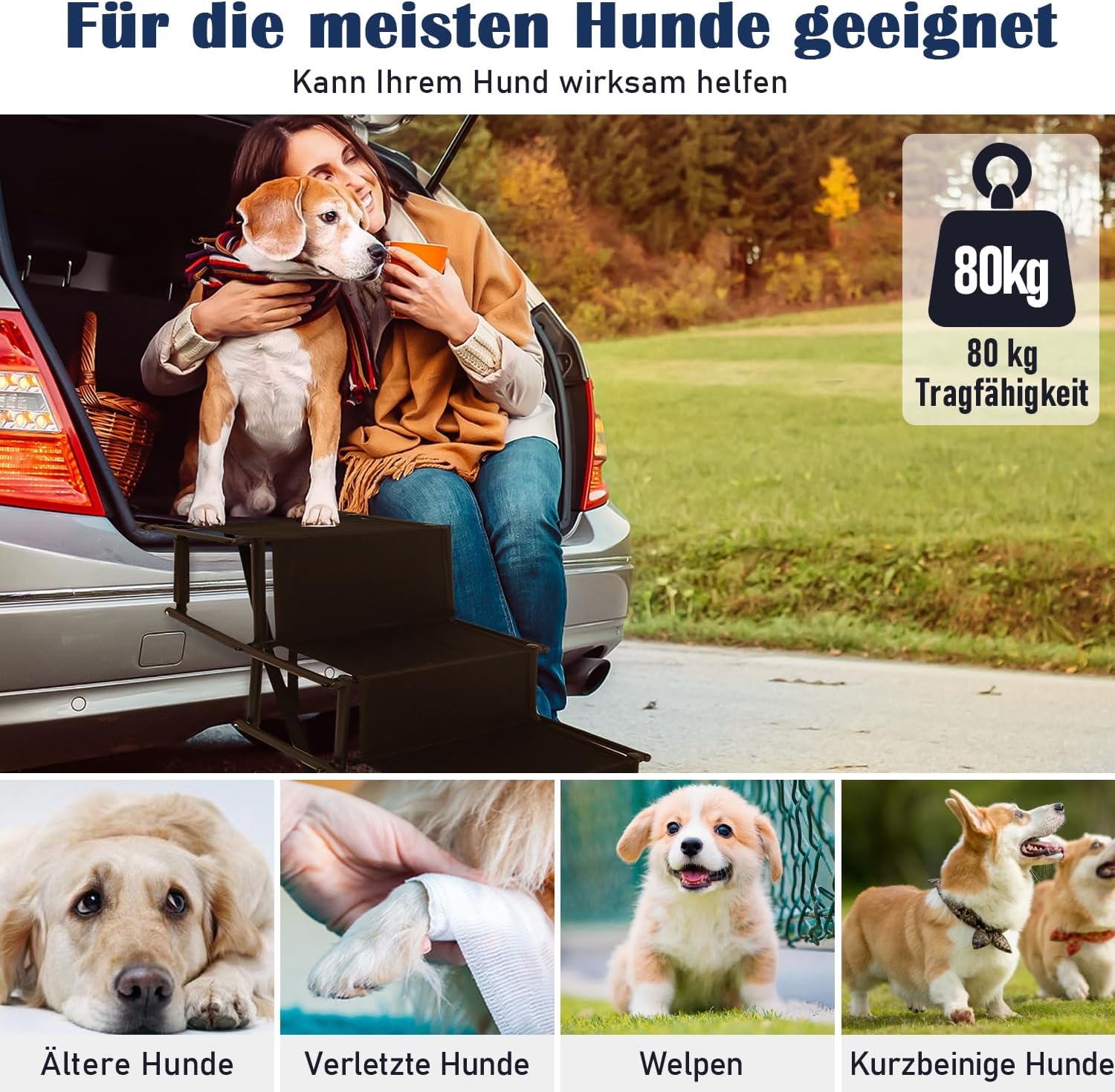 MYOYAY Hondentrap 4 Treden - Antislip & Opvouwbaar - 34% Korting