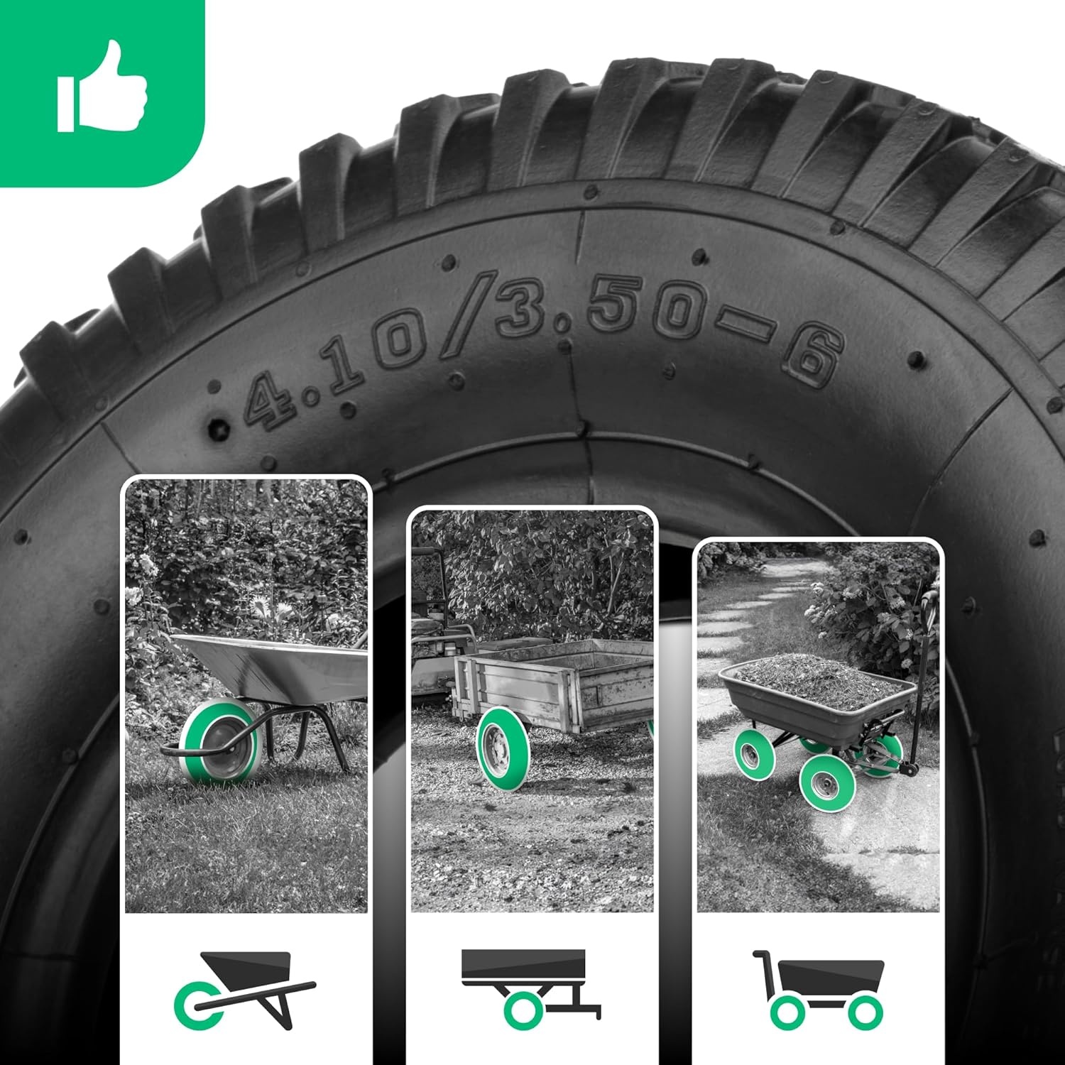 MOOVMOOV Kruiwagenband 3.50-6 met Binnenband - 28% Korting