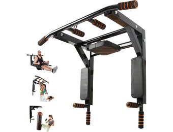 Leogreen Wand Pull-Up Bar Zwart - 34% Korting!