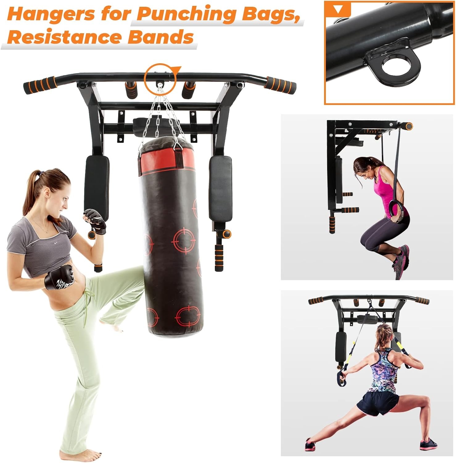 Leogreen Wand Pull-Up Bar Zwart - 34% Korting!