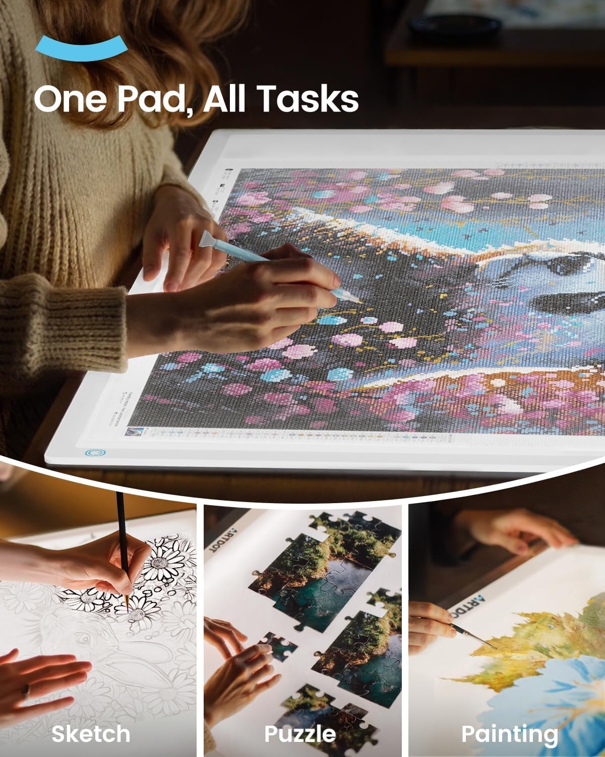 ARTDOT Lichttafel A1 (34% korting) voor Diamond Painting