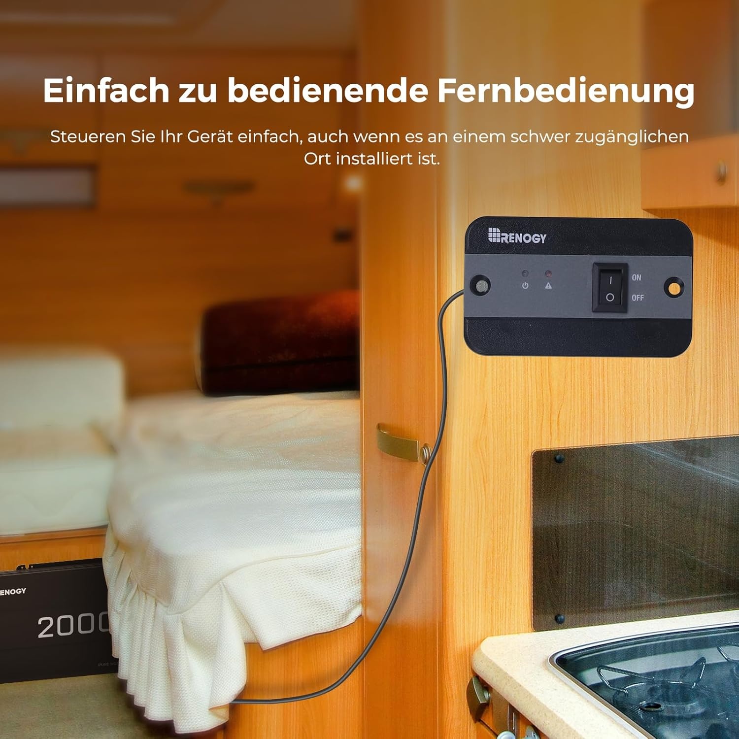 Renogy Zuivere Sinus Omvormer 2000W - 35% Korting