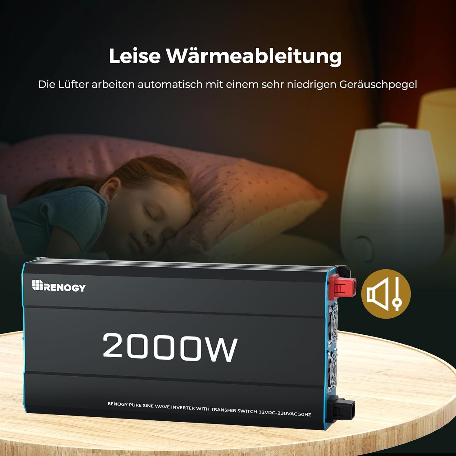 Renogy Zuivere Sinus Omvormer 2000W - 35% Korting