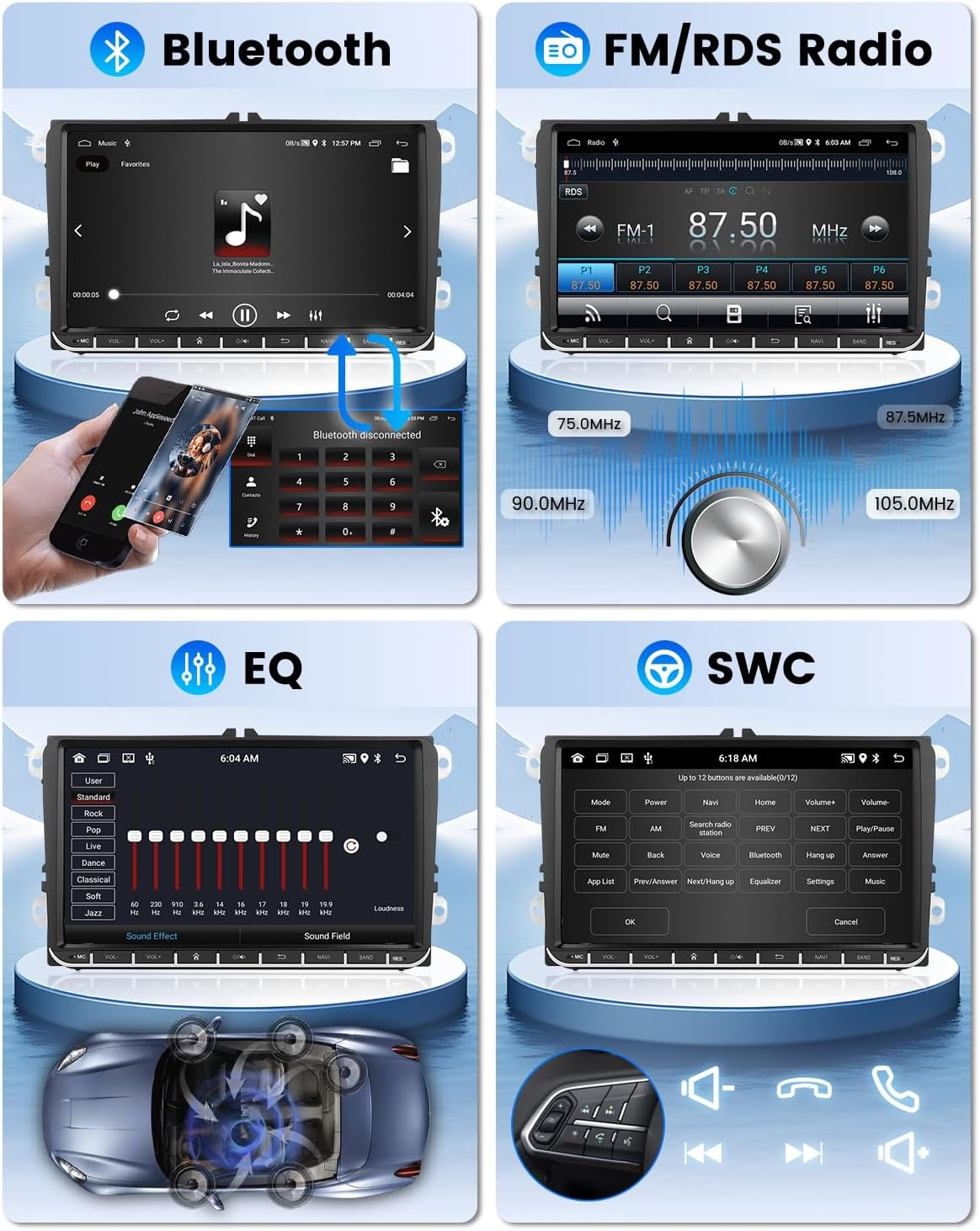 Android 13 Autoradio 9" VW Golf/Passat - 34% Korting!