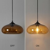 Industriële Hanglamp Glas & Metaal - 28cm - 34% Korting