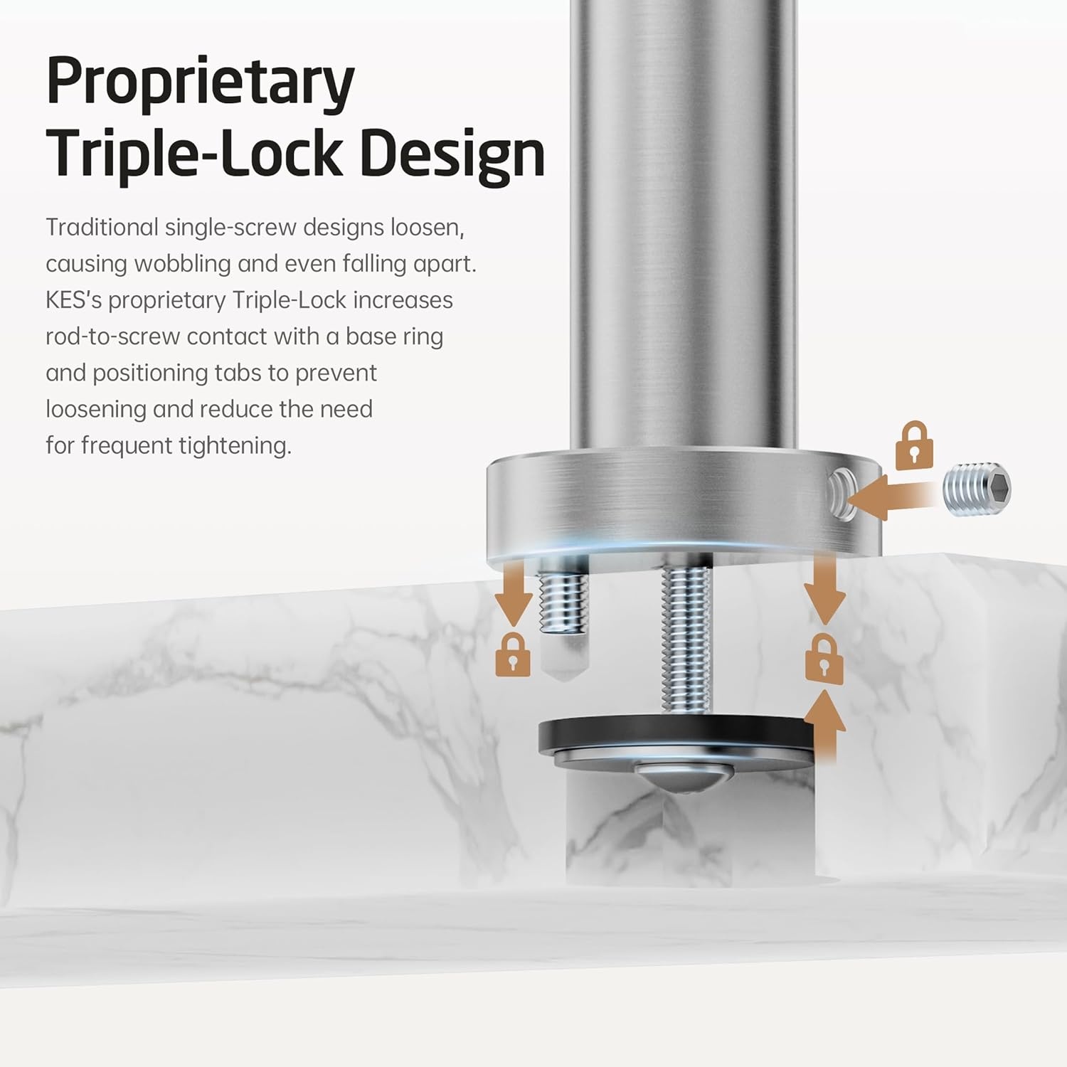 KES Vrijstaande Handdoekhouder - Marmeren Basis - 34% Korting