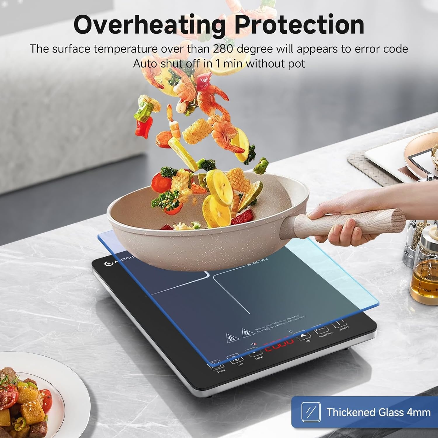 AMZCHEF Inductiekookplaat Zwart - 20% Korting!