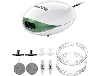 NICREW Aquarium Luchtpomp | Stil & Krachtig | 32% Korting