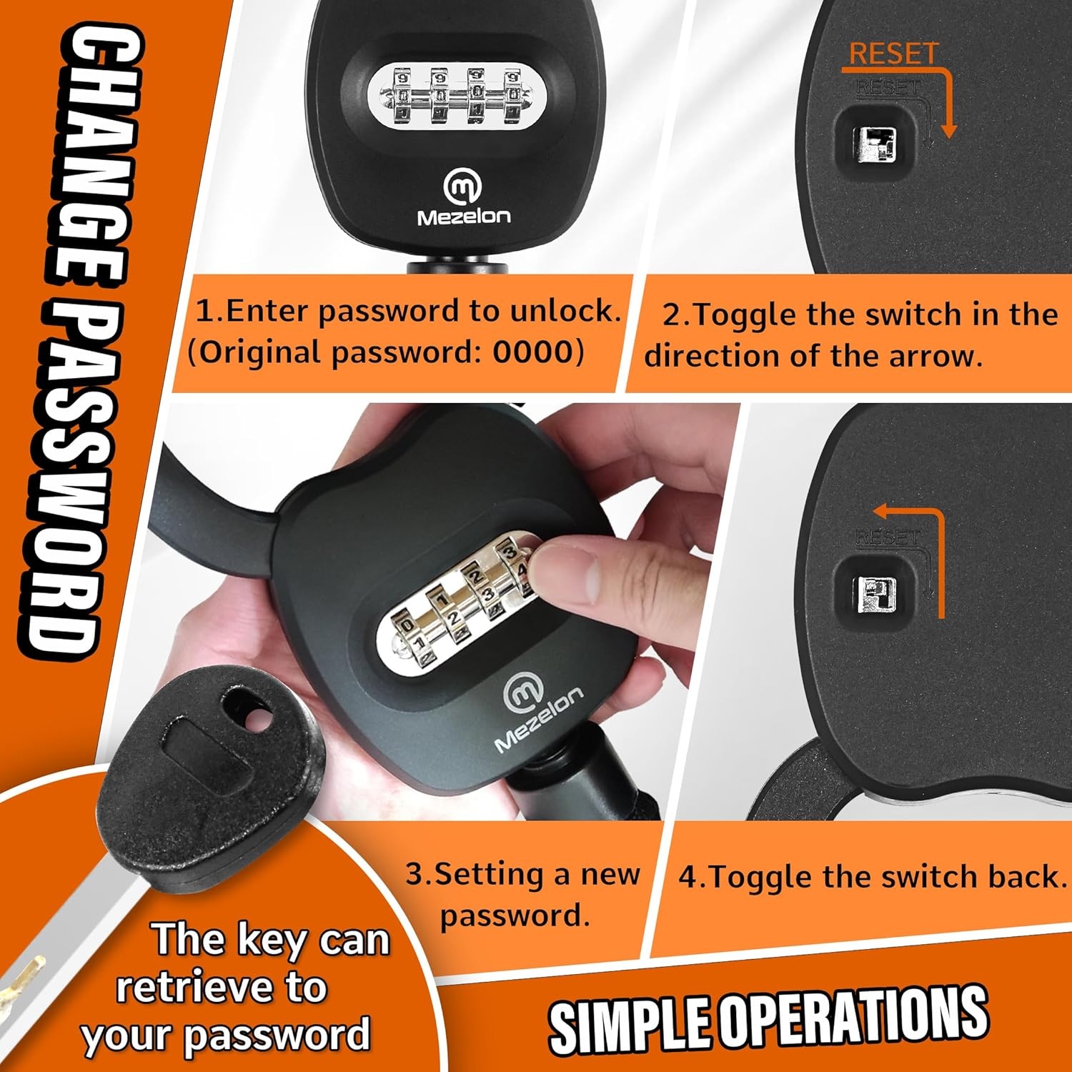 Mezelon E-scooterslot met Cijfercode - 29% Korting!