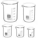 QWORK® Glazen Maatbekers Set (5 stuks) - 27% Korting!