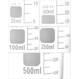 QWORK® Glazen Maatbekers Set (5 stuks) - 27% Korting!