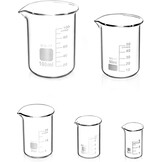 QWORK® Glazen Maatbekers Set (5 stuks) - 27% Korting!