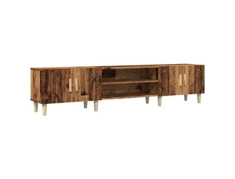 TV-meubel bewerkt hout oud houtkleurig - 180 cm - 34% Korting!