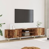 TV-meubel bewerkt hout oud houtkleurig - 180 cm - 34% Korting!
