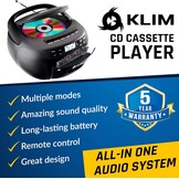 KLIM CD & Cassette Speler met Bluetooth: 29% Korting!