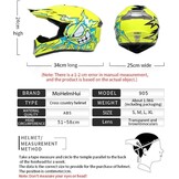 Jeugd Motorcross Helm Geel, Compleet met Vizier & Accessoires - 34% Korting!