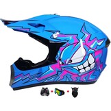 Jeugd Motorcross Helm Geel, Compleet met Vizier & Accessoires - 34% Korting!