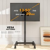 TVON Mobiele TV-Standaard met Wieltjes - 34% Korting!