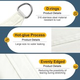 Zonnezeil Driehoek Wit 4x4x4m Waterdicht - 33% Korting!