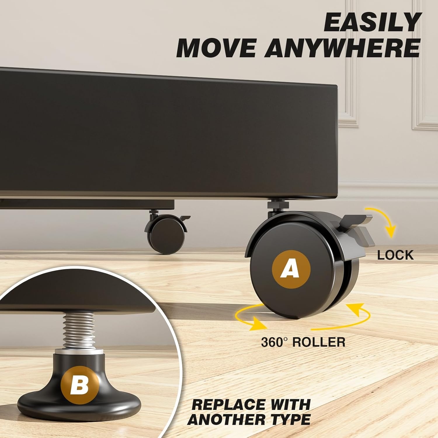 Mobiele TV-standaard met wieltjes - 34% Korting!