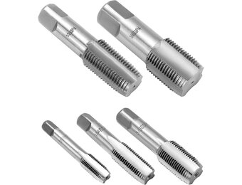 QWORK 5-delige Tapschroefset Staal - 32% Korting