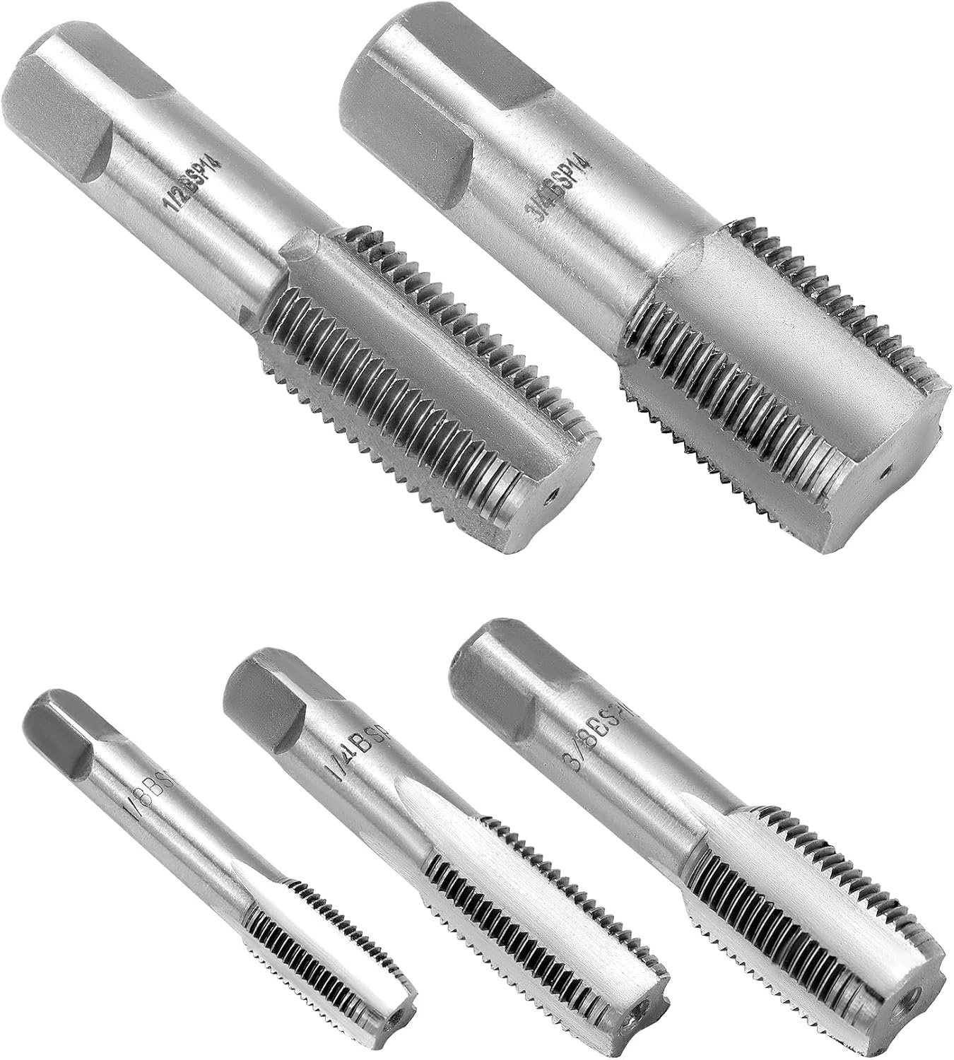 QWORK 5-delige Tapschroefset Staal - 32% Korting