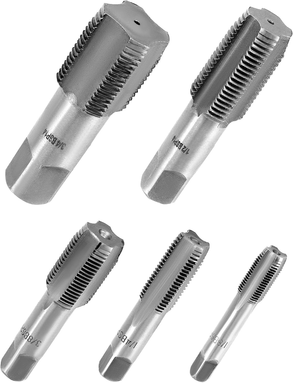 QWORK 5-delige Tapschroefset Staal - 32% Korting