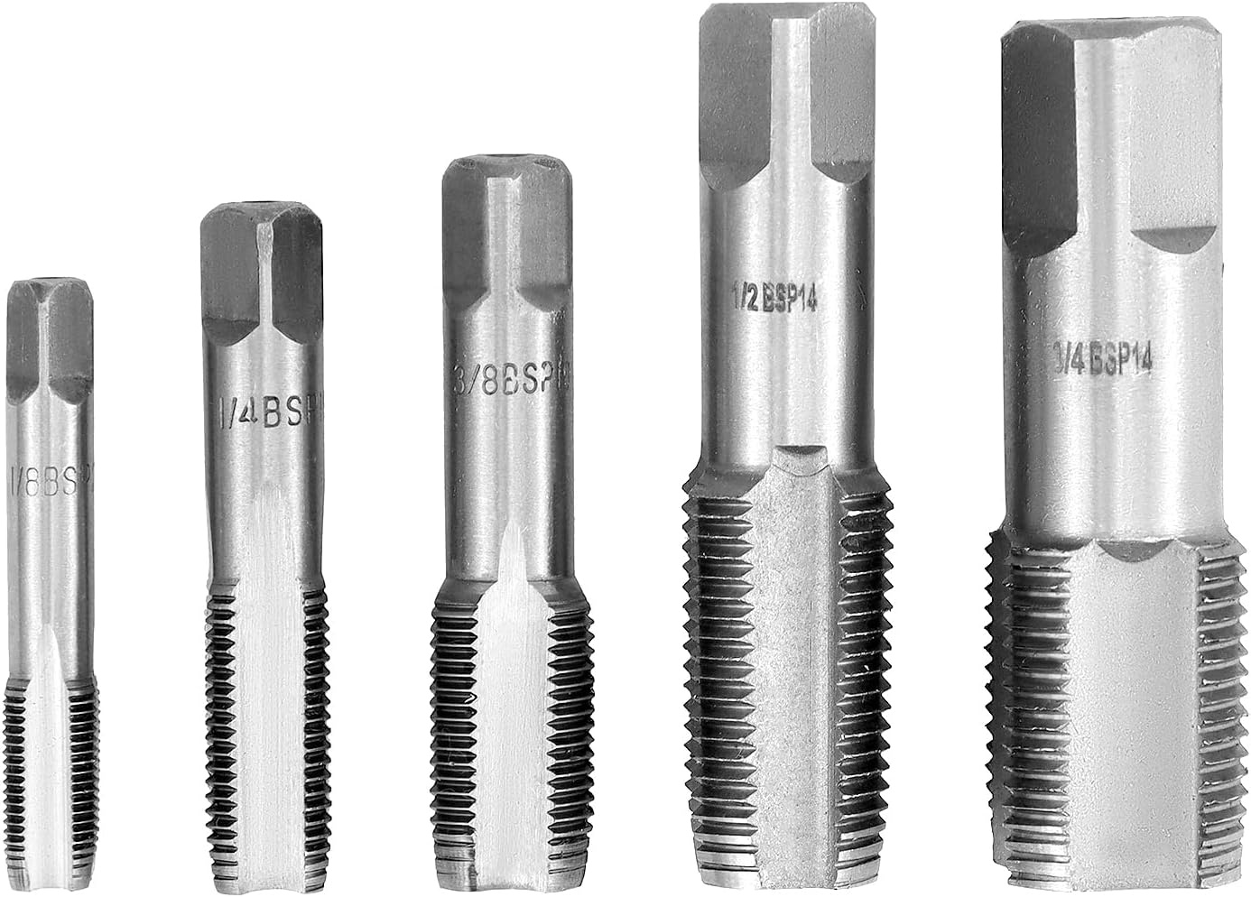 QWORK 5-delige Tapschroefset Staal - 32% Korting