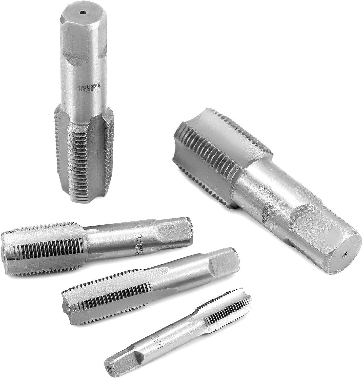 QWORK 5-delige Tapschroefset Staal - 32% Korting