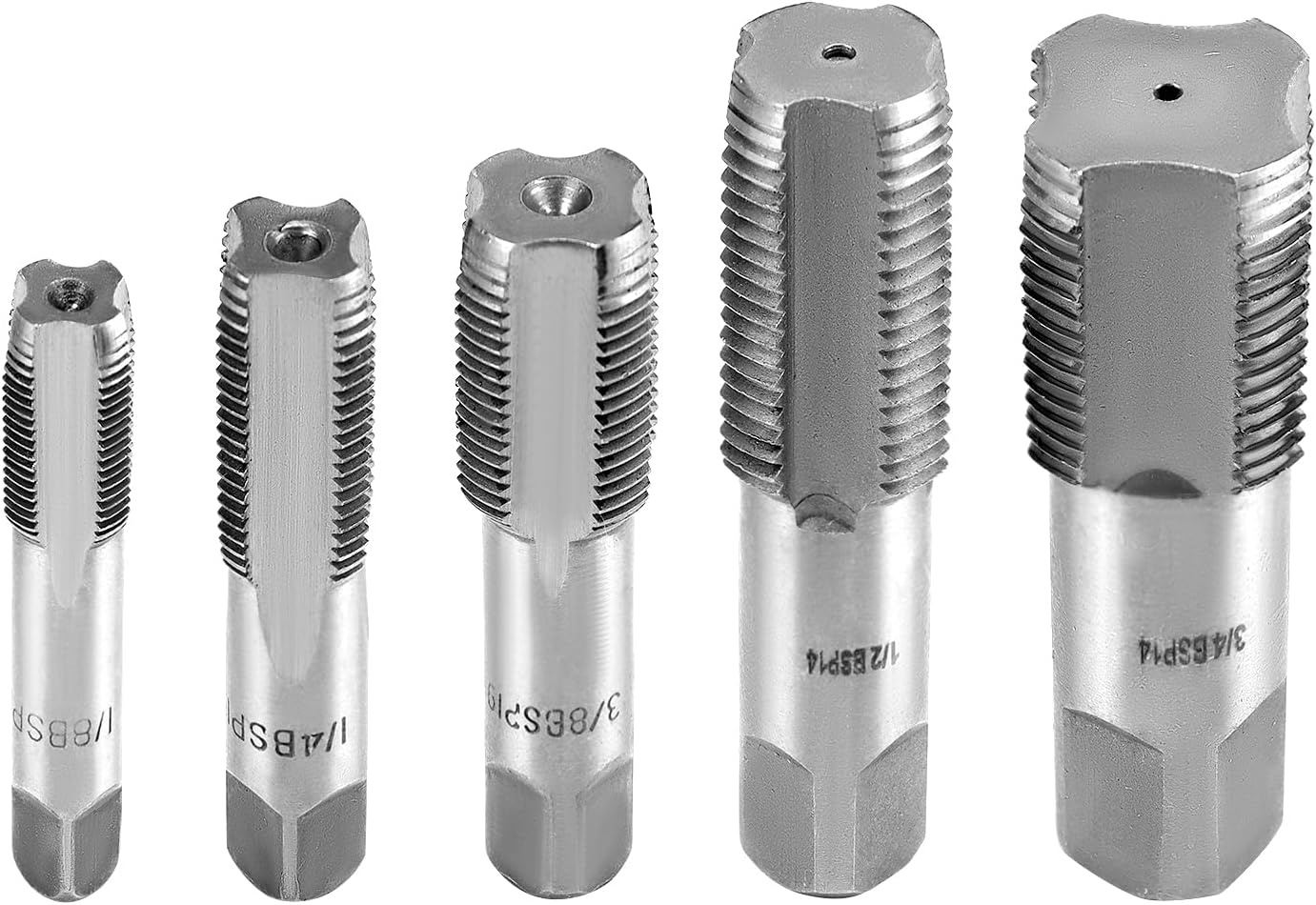 QWORK 5-delige Tapschroefset Staal - 32% Korting