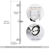 KES Douche Riser Rail (76cm) - 29% Korting