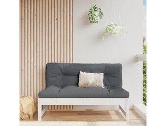 vidaXL Middenbank Grenenhout (Wit) - 54% Korting