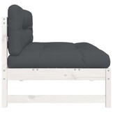 vidaXL Middenbank Grenenhout (Wit) - 54% Korting