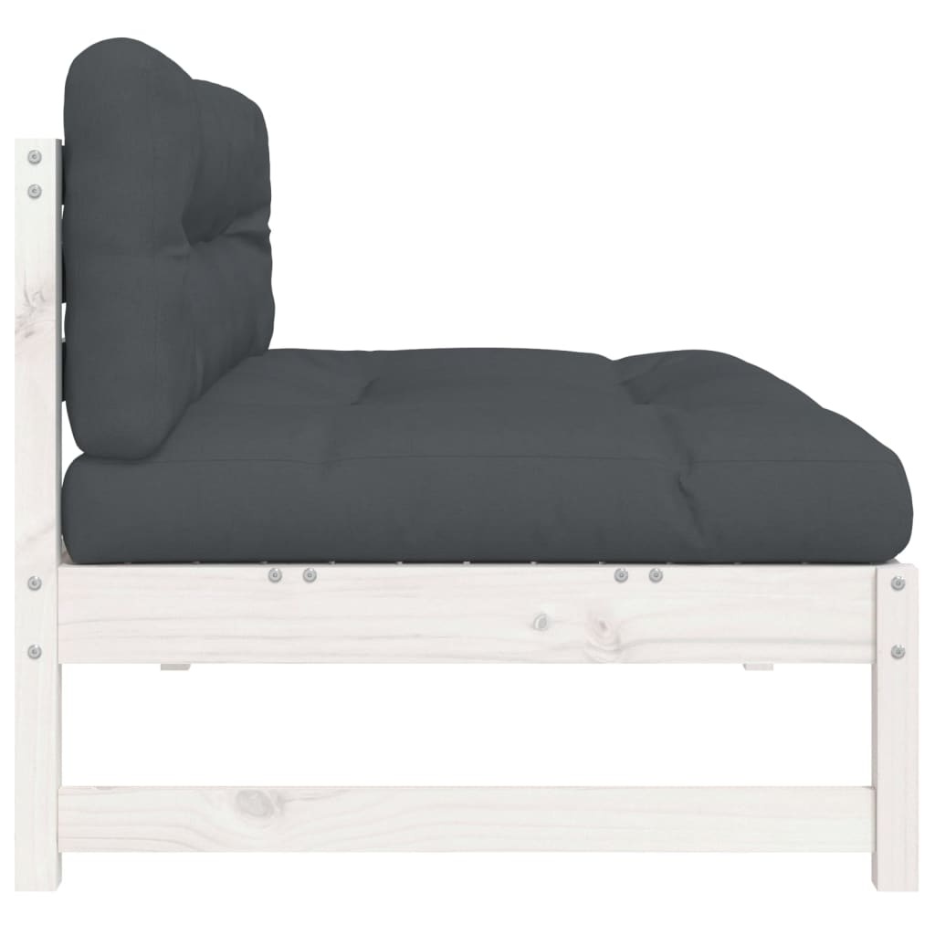 vidaXL Middenbank Grenenhout (Wit) - 54% Korting