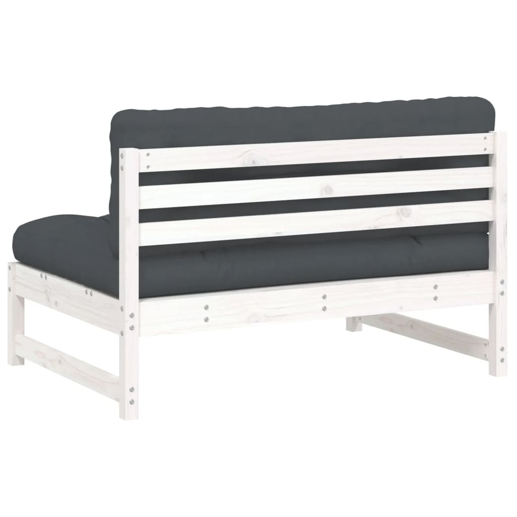 vidaXL Middenbank Grenenhout (Wit) - 54% Korting