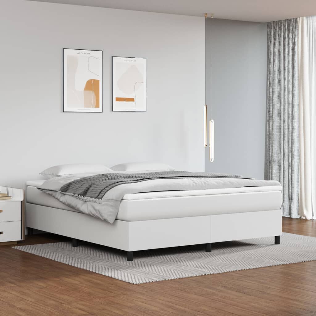 vidaXL Wit Kunstleren Bedframe 160x200 cm - 35% Korting!