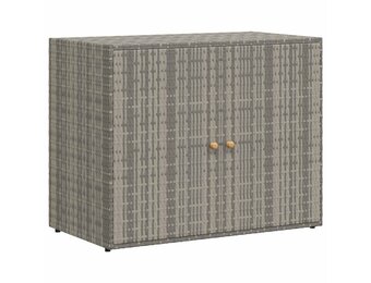 vidaXL Tuinkast Poly Rattan Grijs - 34% Korting