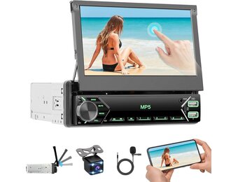 Hikity 1-DIN Autoradio met 7" Touchscreen & Bluetooth - 34% Korting