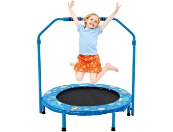 Opvouwbare Trampoline met Leuning Ø 91cm - 34% Korting!
