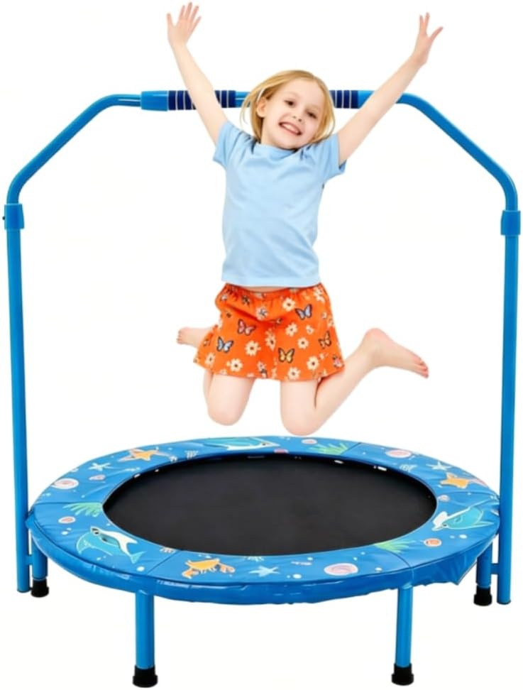 Opvouwbare Trampoline met Leuning Ø 91cm - 34% Korting!
