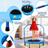 Opvouwbare Trampoline met Leuning Ø 91cm - 34% Korting!