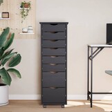 vidaXL Ladekast MOSS - 8 Lades - Grijs Grenenhout (59% Korting)