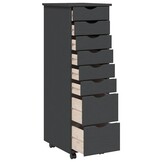 vidaXL Ladekast MOSS - 8 Lades - Grijs Grenenhout (59% Korting)