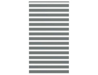 vidaXL Zebra Rolgordijn Donkergrijs 135x200 cm - 52% Korting