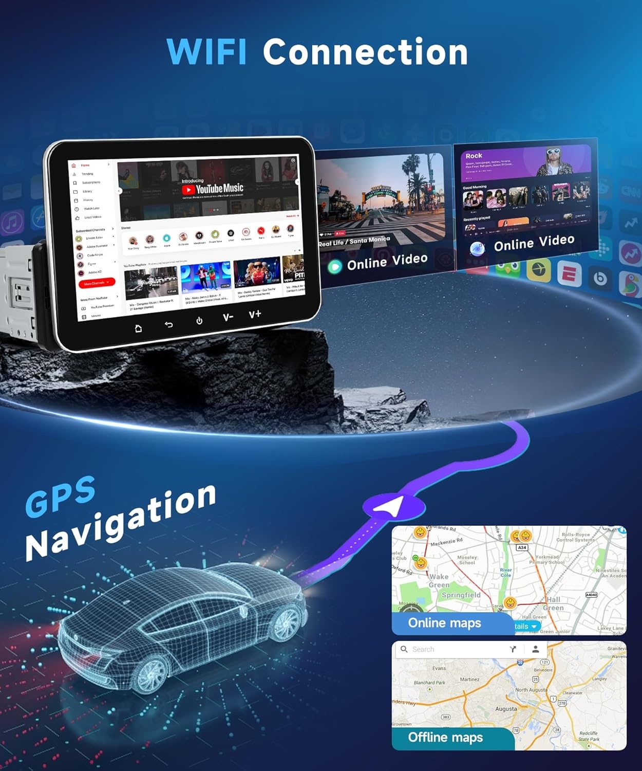 2DIN Android Autoradio met 7" Scherm & Navigatie - 34% Korting