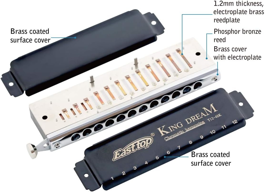 Easttop Chromatische Mondharmonica 12 Gaten 48 Tonen - 34% Korting!