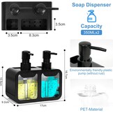 Keuken Zeepdispenser Set Zwart - 350 ml - 26% Korting