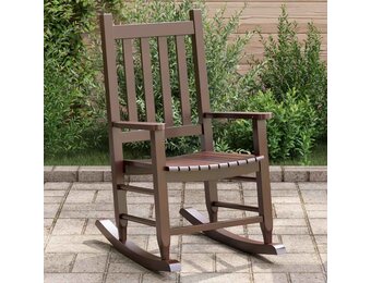 vidaXL Kinder Schommelstoel: Massief Hout, Bruin - 53% Korting!