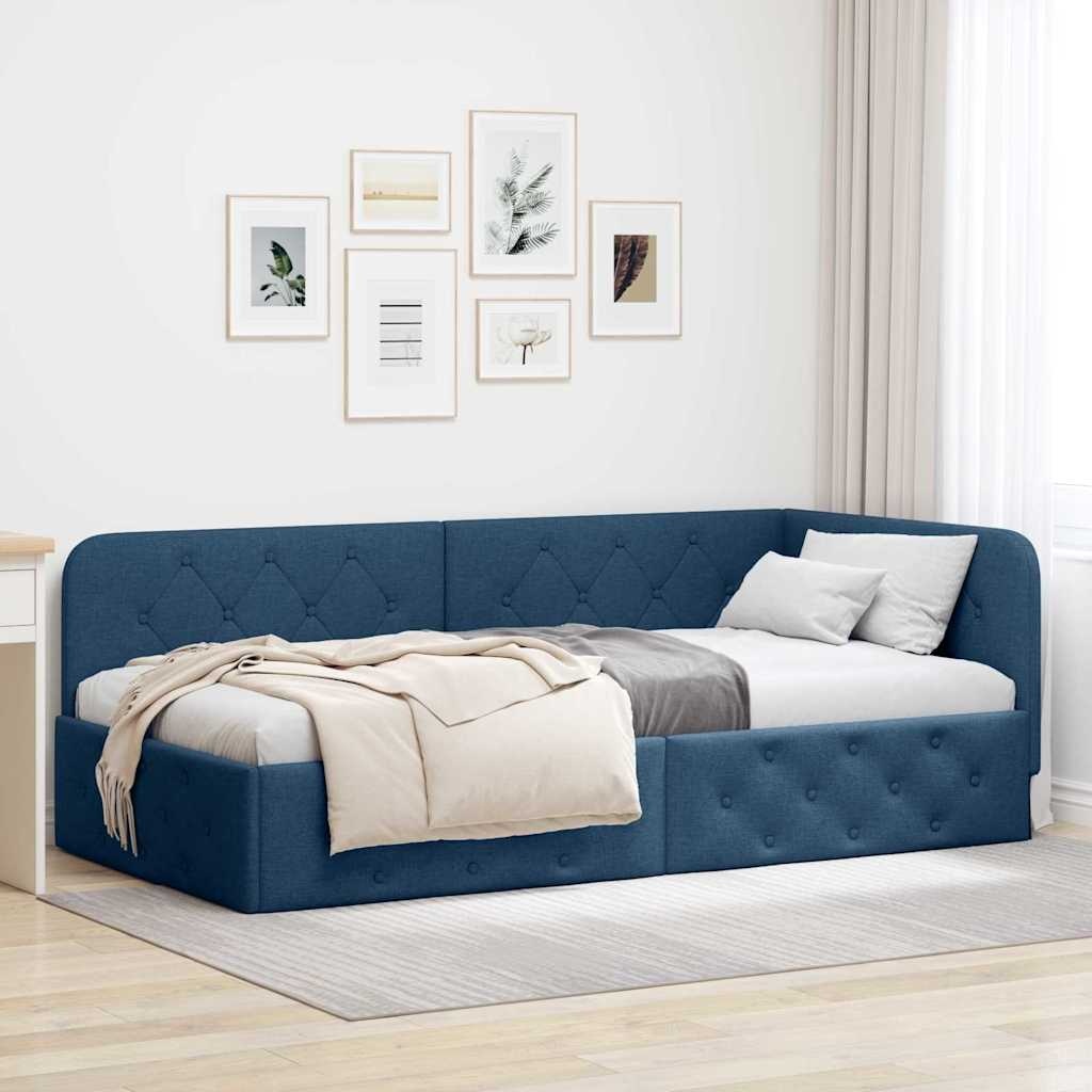 VidaXL Hoekbedframe Blauw - 30% Korting