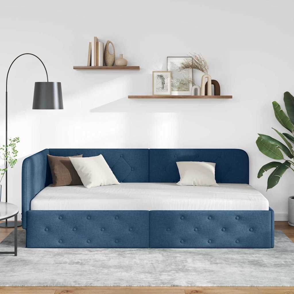 VidaXL Hoekbedframe Blauw - 30% Korting